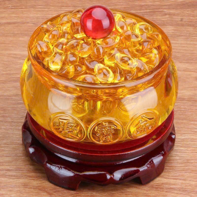 Bát Tụ Bảo Pha Lê Chiêu Tài – Hút Lộc Phong Thủy