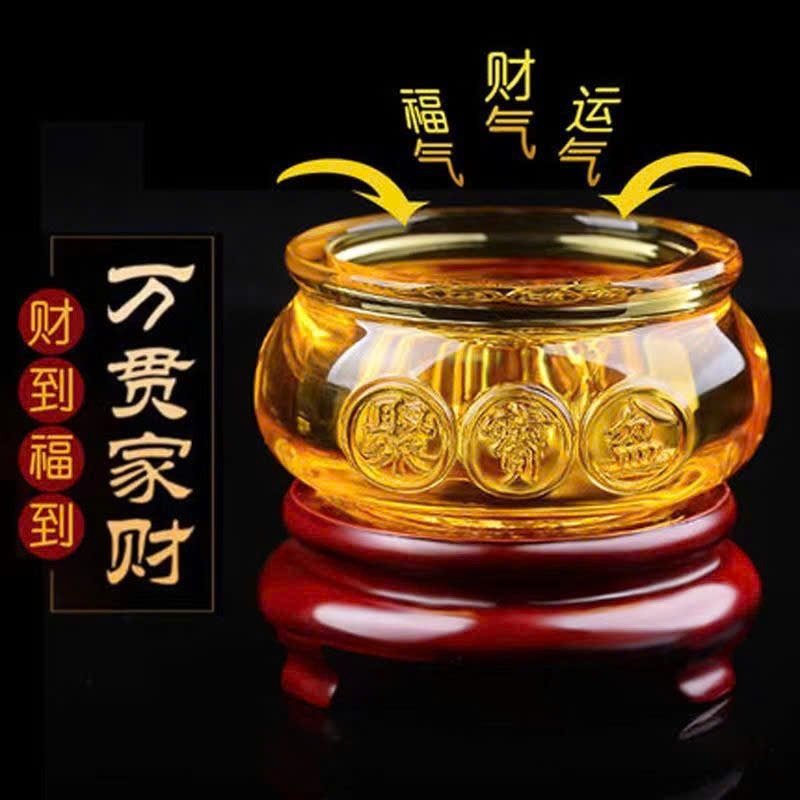 Bát Tụ Bảo Pha Lê Chiêu Tài – Hút Lộc Phong Thủy