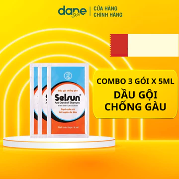 Combo 3 gói Dầu gội Selsun chống gàu, sạch gàu & hết ngứa da đầu Selsun Anti-Dandruff Shampoo dạng gói 5ml