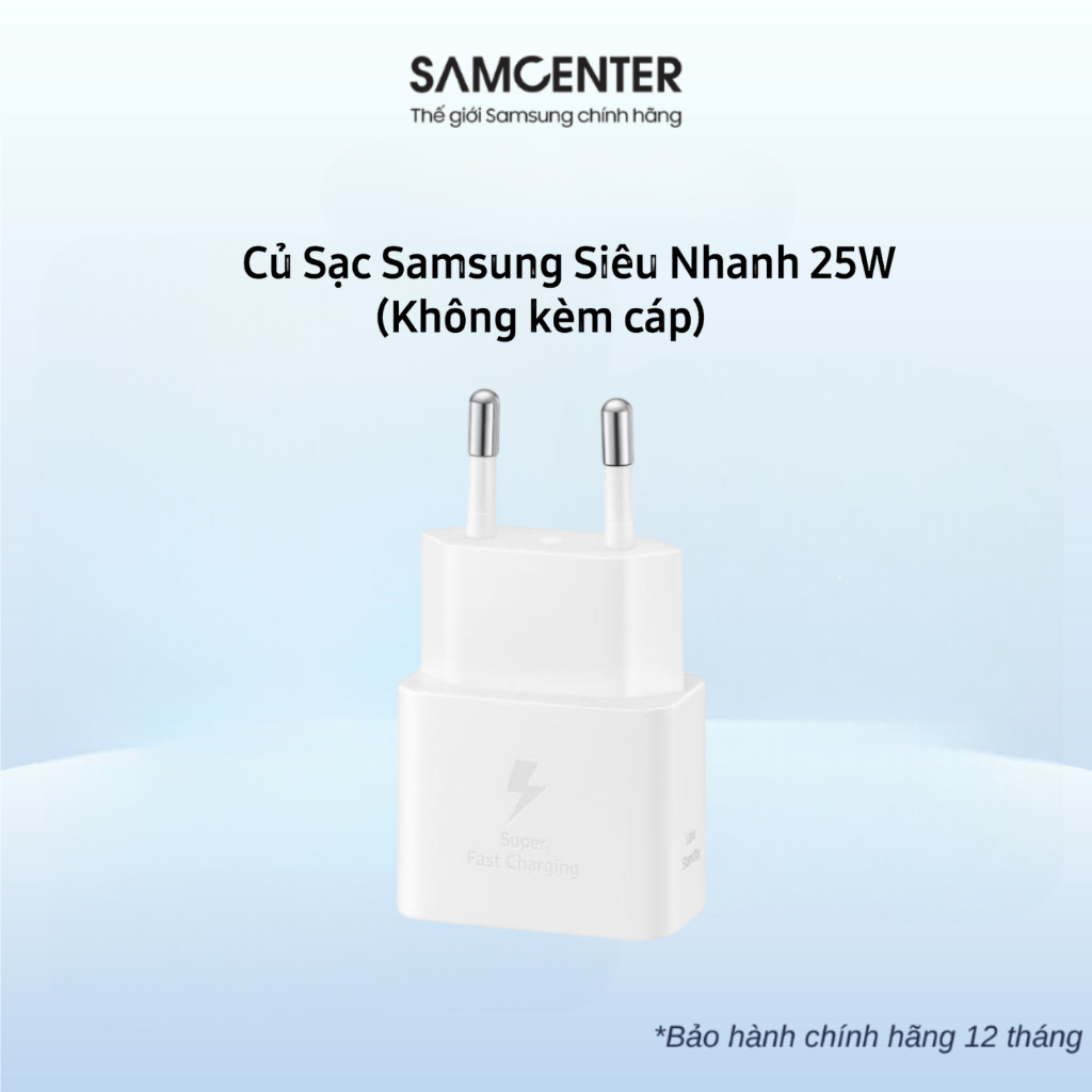 Củ sạc Samsung Siêu nhanh 25W/45W/60W (Không kèm cáp) Chính Hãng
