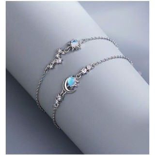 Vòng tay bạc Chormic, lắc tay đá mặt trăng Moonstone, trang sức bạc, vòng tay nữ bạc 925