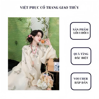 Áo Tấc Chất Liệu Tơ Thêu - Việt Phục Cổ Trang Giao Thuỷ