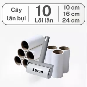 Cây lăn bụi COMBO 10 lõi keo TẶNG 1 cây lăn (màu ngẫu nhiên) phủi bụi quần áo ghế sofa chăn mền giường ngủ lông thú cưng