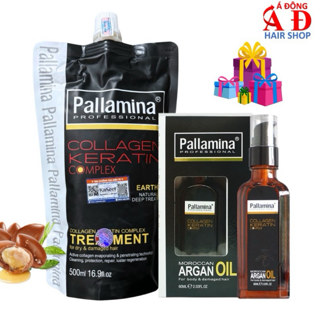 [Hương mới] Tinh dầu dưỡng tóc Pallamina Collagen Keratin phục hồi siêu mượt tóc 60ml
