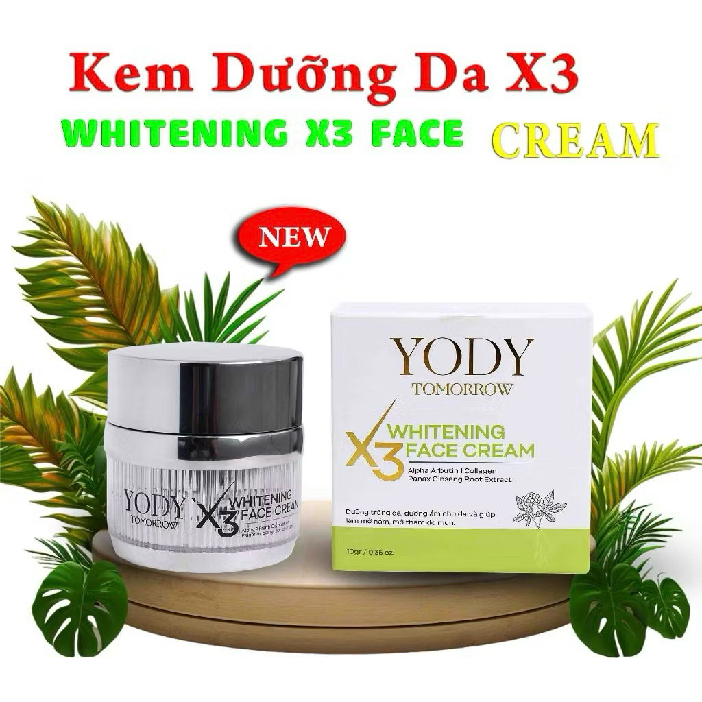 𝐊𝐞𝐦 3X 𝐃𝐮̛𝐨̛̃𝐧𝐠 𝐓𝐫𝐚̆́𝐧𝐠 𝐃𝐚 ( whitening X3 face cream) YODY TOMORROW) | BigBuy360 - bigbuy360.vn