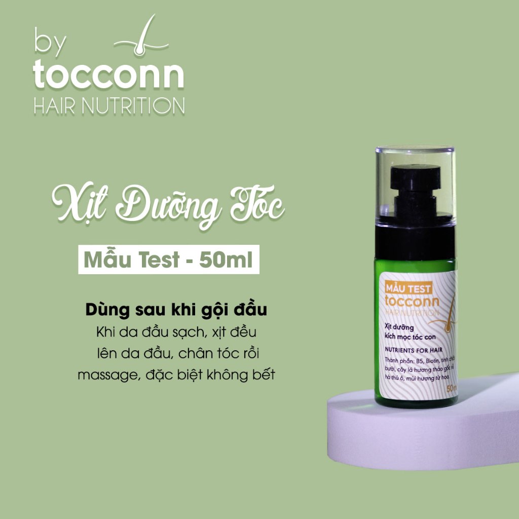 Xịt dưỡng tóc Tocconn 50ml -  Chất dinh dưỡng cho tóc chắc khỏe hỗ trợ kích thích mọc tóc con