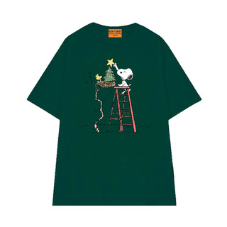 Áo Thun NGỐ TEE Snoopy và Woodstock Làm Cây Thông Noel Vải Cotton 75% Mềm Mịn Form Rộng
