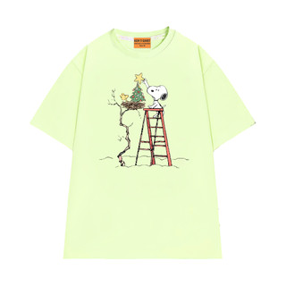 Áo Thun NGỐ TEE Snoopy và Woodstock Làm Cây Thông Noel Vải Cotton 75% Mềm Mịn Form Rộng