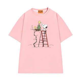 Áo Thun NGỐ TEE Snoopy và Woodstock Làm Cây Thông Noel Vải Cotton 75% Mềm Mịn Form Rộng