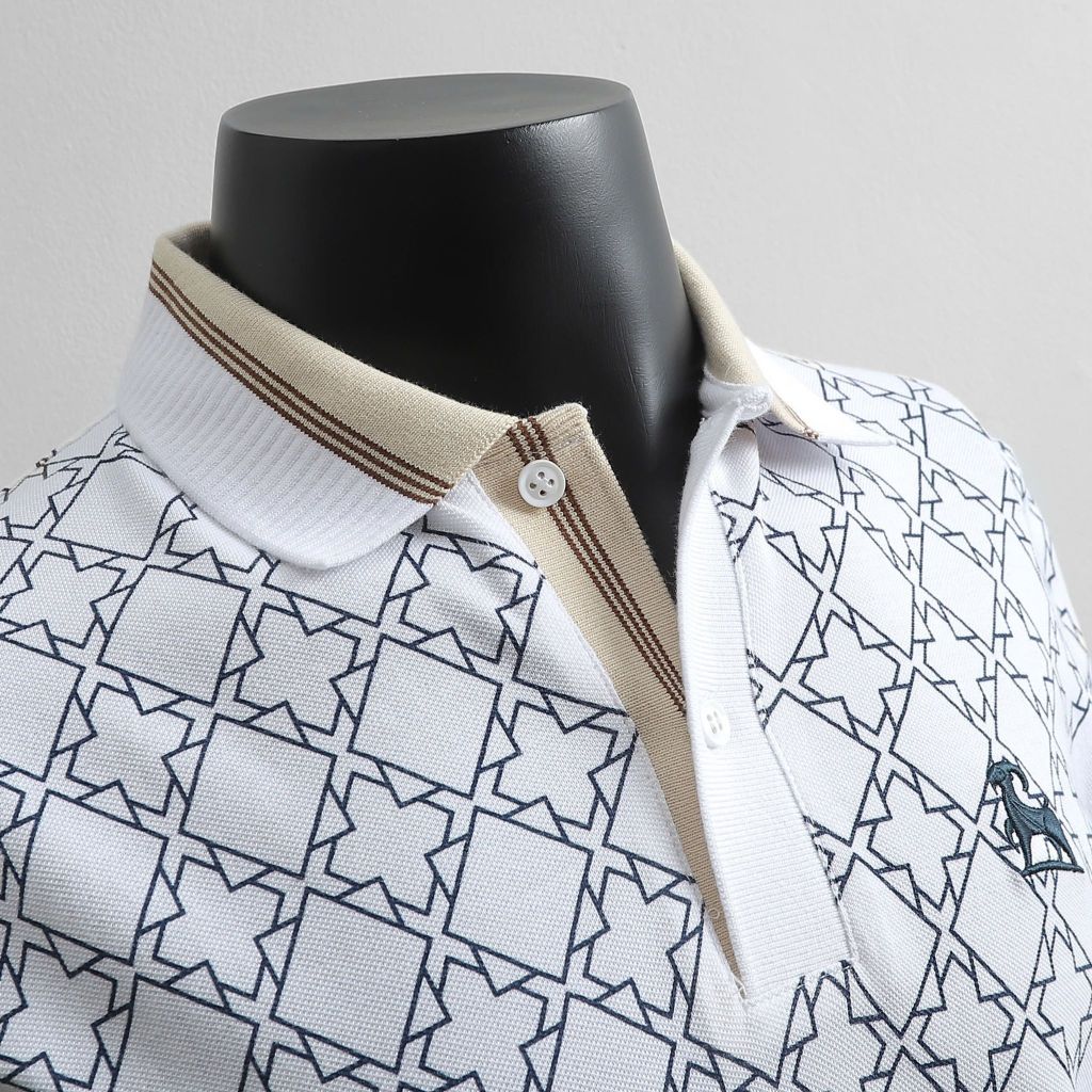 Áo Thun Polo Nam Cao Cấp Monogram Retro Logo Thêu - Luôn Tặng Hộp Đóng - GOGEN G03