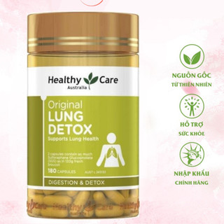 Viên uống giải độc phổi Healthy Care lung detox hộp 180 viên - Maxwell