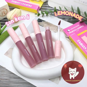 [LEMONADE] Son Kem Lì Lemonade Kèm Cọ Tán Vỏ Hồng Thuần Chay, Perfect Couple Lip, 3.5g