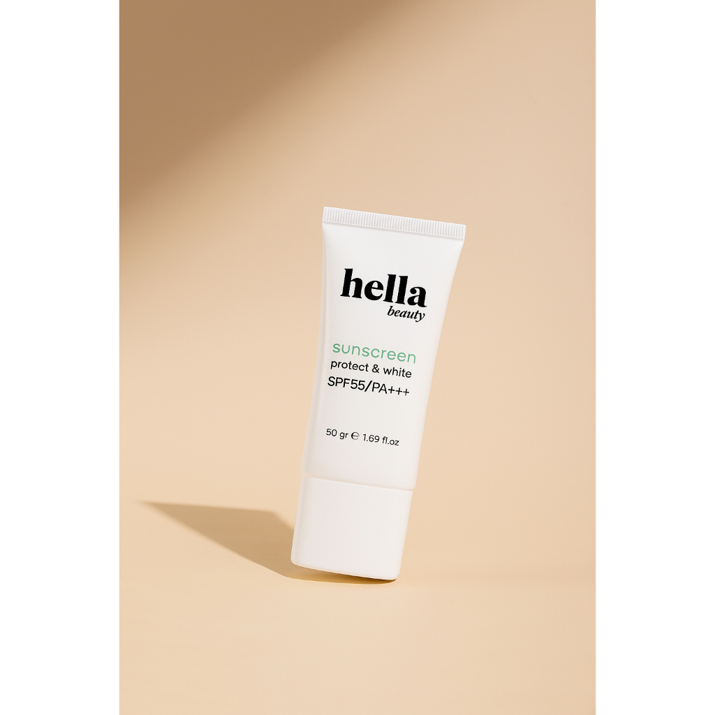 Kem chống nắng SPF55 / PA++++ Hella Beauty bảo vệ tối ưu nâng tone nhẹ nhàng giữ ẩm cho da