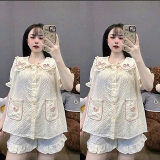 Bộ đũi đùi cỏ bèo nơ hoa túi