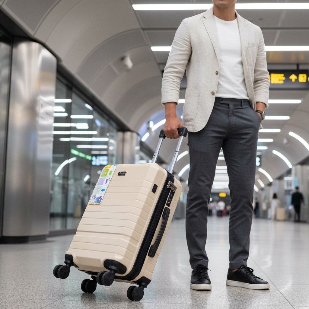 Vali Du Lịch Cao Cấp Khóa TSA Mỹ Cổng USB Tiện Lợi Xbags White Titan Pro Thời Trang Sang Trọng – Xb 6105