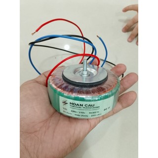 Biến áp xuyến Hoàn Cầu 220v ra 110v 80w chạy lọc không khí,quạt nhật