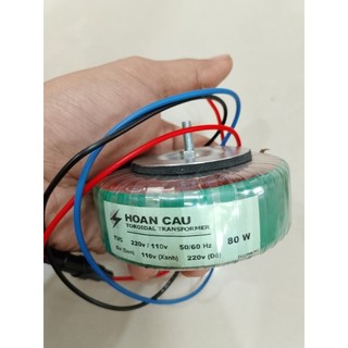Biến áp xuyến Hoàn Cầu 220v ra 110v 80w chạy lọc không khí,quạt nhật