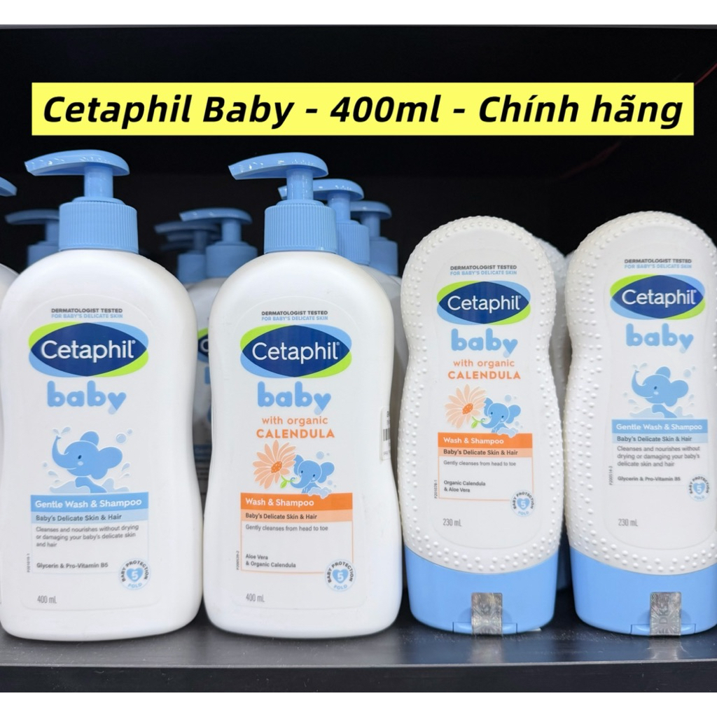 Sữa tắm gội Cetaphil Baby Gentle Wash & Shampoo 400ml – Chính hãng