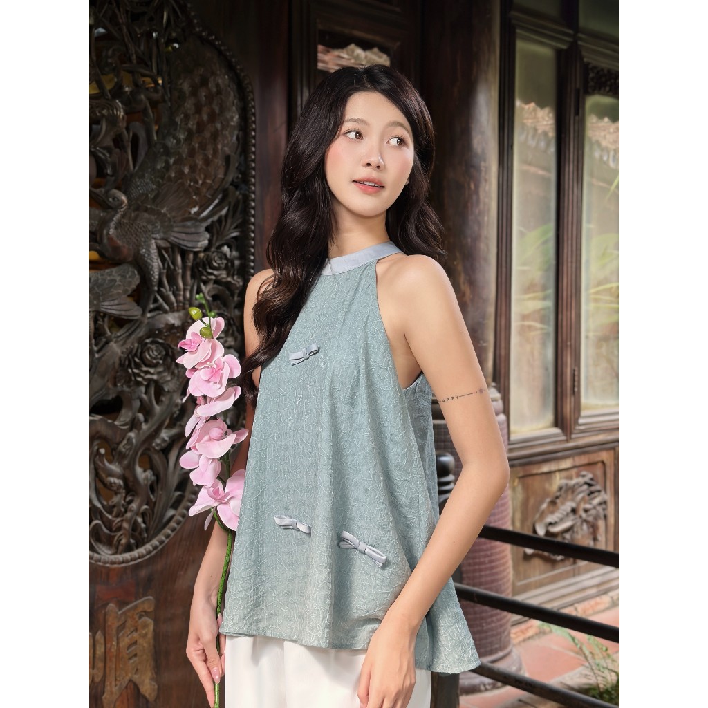 Áo Yếm Phối Nơ An Nhiên Miều Est.2013 Cách Điệu Màu Sắc Trang Nhã