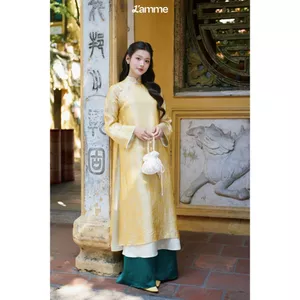 Áo dài thiết kế dáng suông Ánh Vân chất liệu tơ tencel cao cấp BST Phong Hoa 2026 BY L'AMME