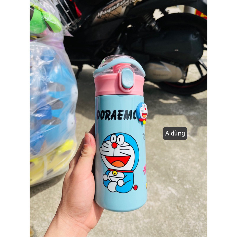 Bình giữ nhiệt CUTE 500ML kèm ống hút. Bình nước giữ nhiệt HÀNG VỀ SẴN, ly giữ nhiệt gấu dâu LA BUBU CAPPYBAR