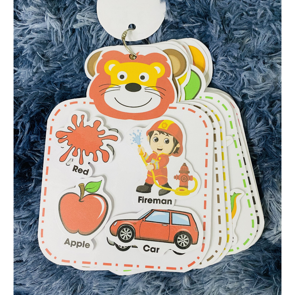Bộ Học Liệu Màu Sắc Bóc Dán - Đồ Chơi Montessori Giúp Bé Phát Triển Tư Duy và Học Từ Vựng Tiếng Anh
