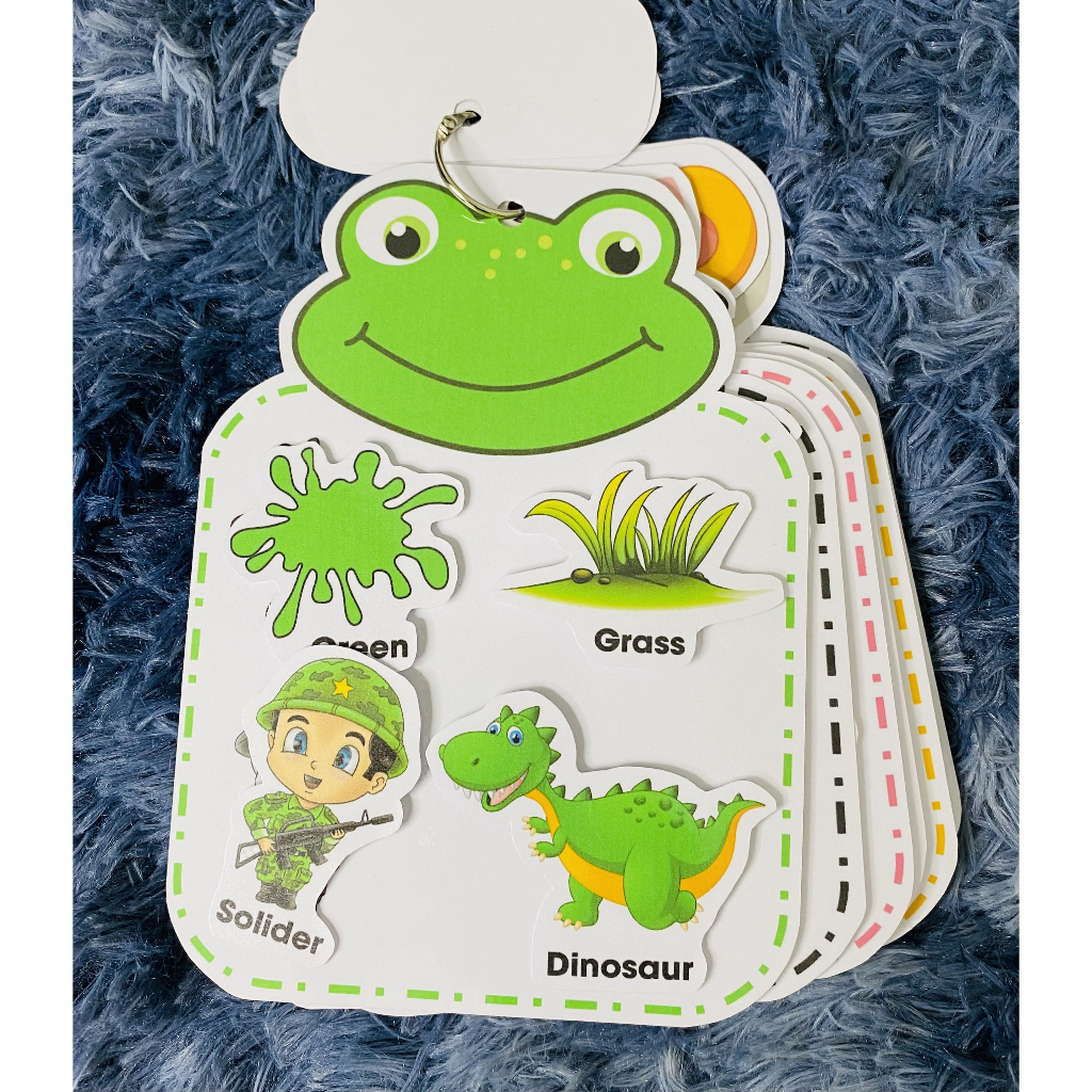 Bộ Học Liệu Màu Sắc Bóc Dán - Đồ Chơi Montessori Giúp Bé Phát Triển Tư Duy và Học Từ Vựng Tiếng Anh