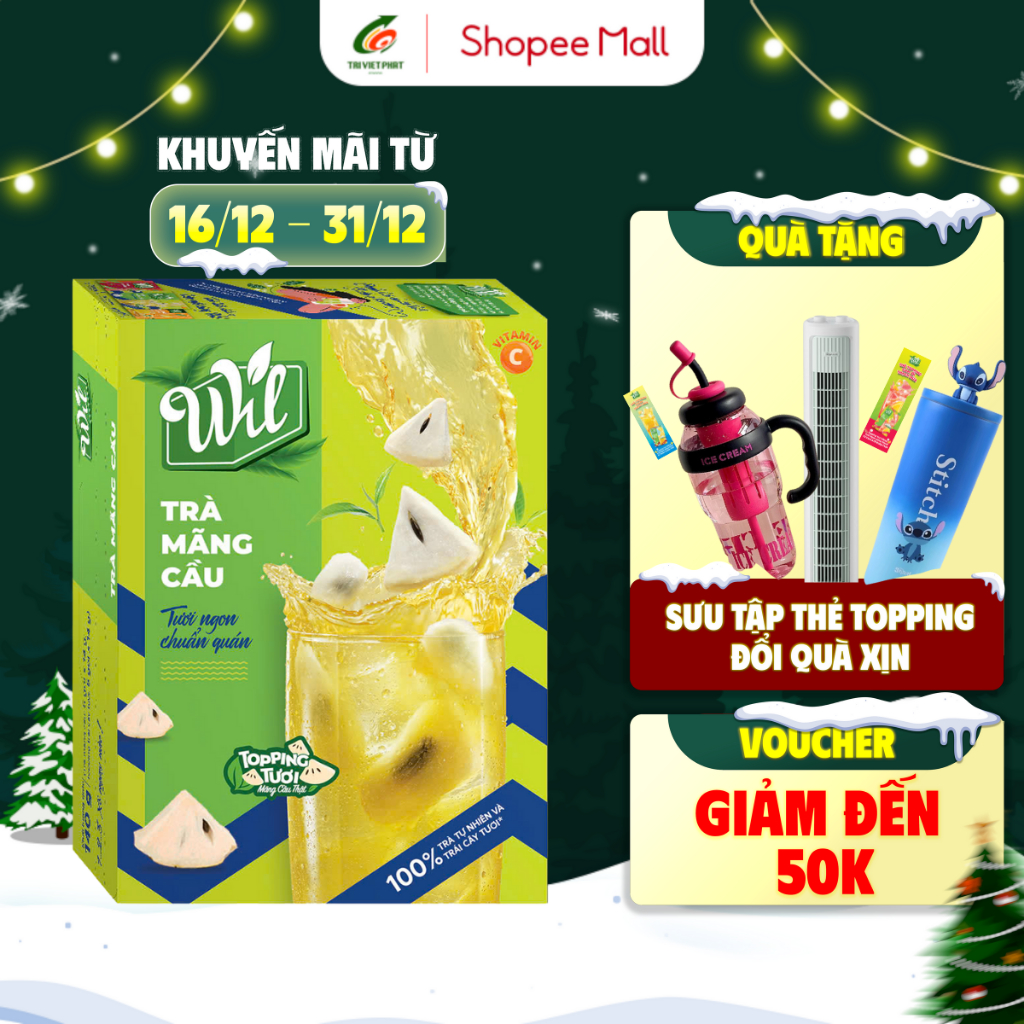 [TẶNG THẺ TOPPING] Trà mãng cầu topping mứt mãng cầu Wil trà hòa tan ...