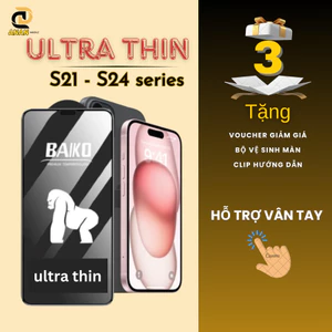 Cường lực Samsung S21, S21+ S22, S22+ S23, S23+ S24 S24+ S25 S25+ S22plus S24ultra S25ultra có hỗ trợ mở khóa vân tay