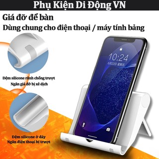 Giá đỡ gập kéo dài đa năng cho điện thoại và máy tính bảng, dùng chung bàn làm việc, tương thích nhiều thiết bị