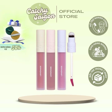 [LEMONADE] Son Kem Lì Lemonade Kèm Cọ Tán Vỏ Hồng Thuần Chay, Perfect Couple Lip, 3.5g