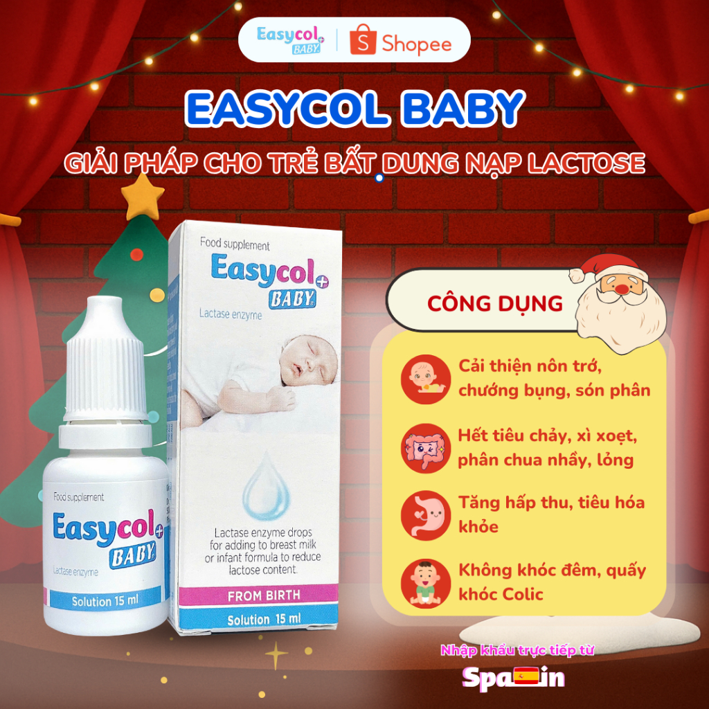 Enzyme Lactase Easycol Baby cho trẻ bất dung nạp Lactose cải thiện tiêu ...
