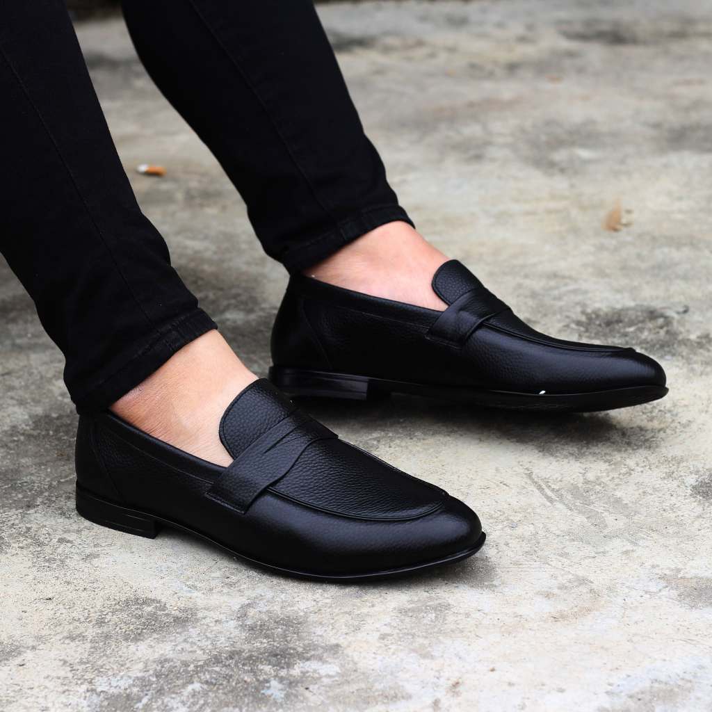 Sen 200. Giày lười công sở da bò cao cấp. Đế thấp 2cm
