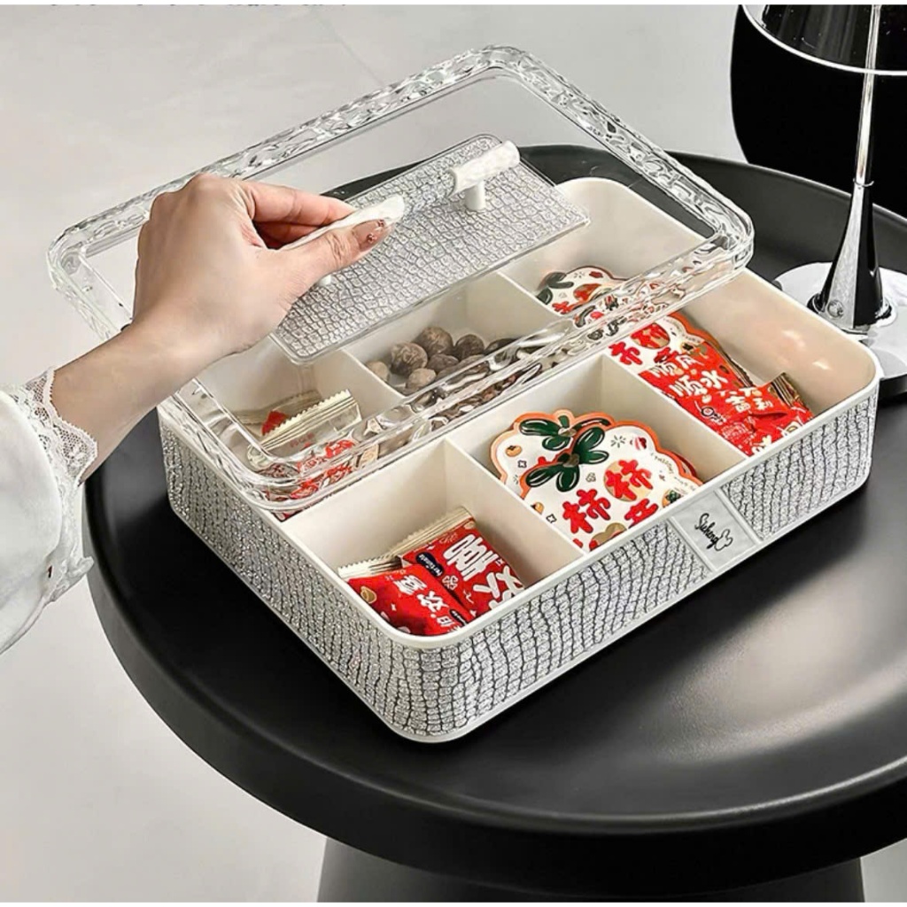 khay dụng hoa quả bánh kẹo Vân đá mẫu mới 2026
