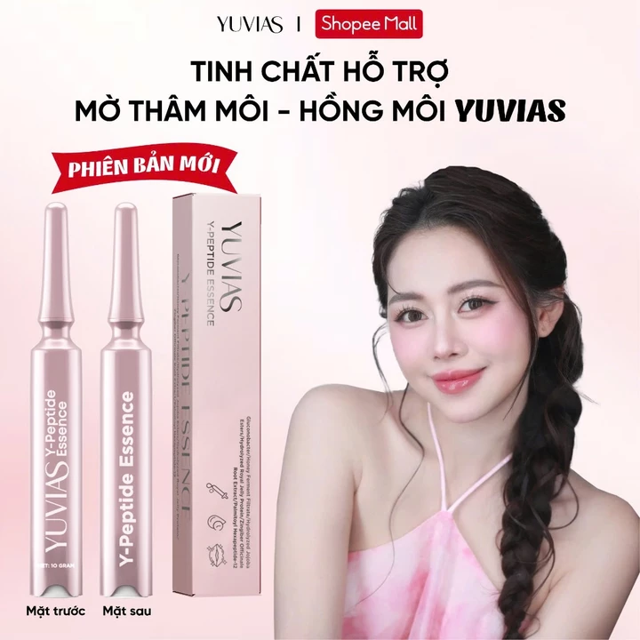 Son dưỡng YUVIAS Y-PEPTIDE ESSENCE dưỡng môi căng bóng, làm hồng ti bikini, làm đầy rãnh môi thâm