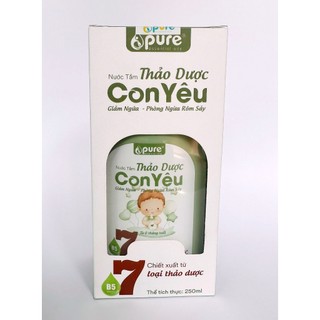 Nước tắm thảo dược Con Yêu 250ml-Giảm ngứa, ngừa rôm sảy cho bé