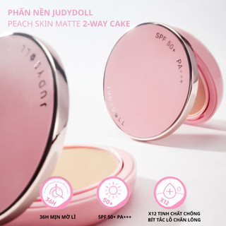 Phấn Nền Judydoll Peach Skin Matte 2–Way Cake Phấn Mịn Khô Thoáng Da 8.5g - Bebeau