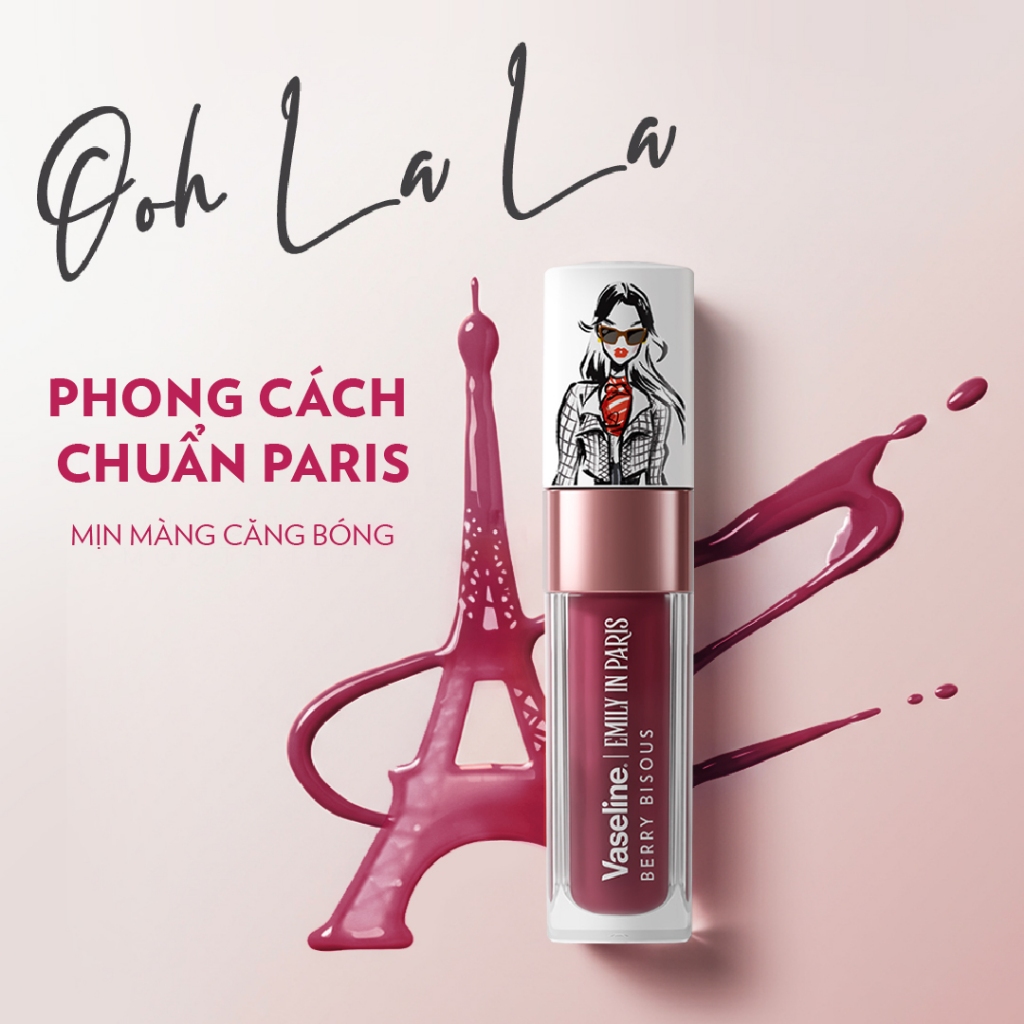 [New] Son Vaseline Emily In Paris  Berry Bisous Tinted Lip Oil 4g (Đỏ)