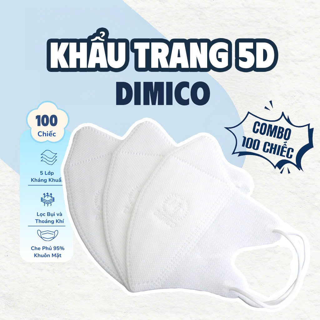[[CHÍNH HÃNG]] Khẩu Trang 5D MASK 3 Lớp Kháng Khuẩn -Chống Bụi Chống ...