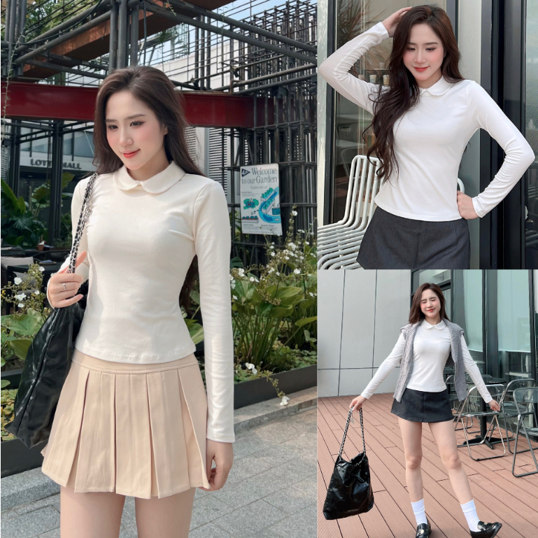 Áo giữ nhiệt cổ sen LICHI HOUSE ôm body chất vải mềm mịn dày dặn co giãn 4 chiều dễ phối đồ phong cách đa dạng A1