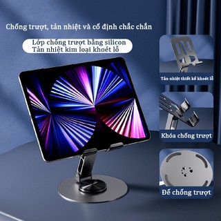 Giá đỡ điện thoại máy tính bảng hợp kim nhôm xoay 360° tiện xem phim chơi game livestream bền chắc