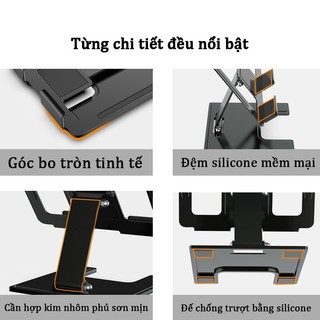 Giá đỡ máy tính bảng thép cao cấp 4-12.9 inch, điều chỉnh góc & độ cao, chắc chắn, đa năng