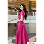 Váy Dạo Phố BST MDU5641 Chất Lụa Vân Ép Mùng Cao Cấp Họa Tiết Hoa Bản To Đính Vai Độc Lạ Từ MDU — ảnh 3