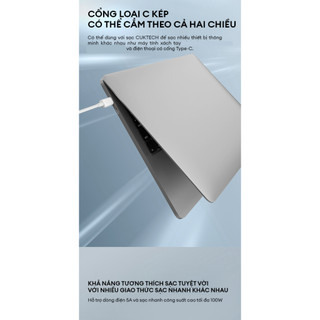 Cáp Sạc Nhanh CUKTECH CTC515N C-C | Công Suất Sạc Max 100W | Truyền Tải Dữ Liệu 480Mbps | Bảo Hành 18 Tháng