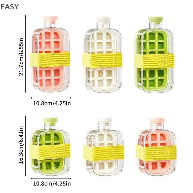 Bình Đựng Nước Tích Hợp Khay Làm Đá Không Bị Gỉ Nước 800ml Có Nắp Nhấn Lấy Đá