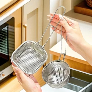 Combo 2 Vợt Nhúng Lẩu, Nhúng Mì Vợt Chiên Cán Dài Bằng Inox 304