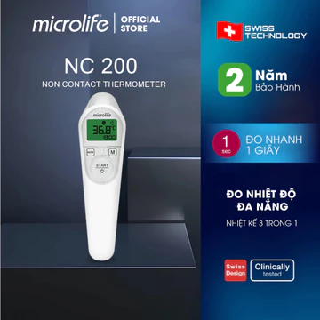Nhiệt kế hồng ngoại đo trán Microlife NC200 | Đo thân nhiệt , đo vật thể , đo nhiệt độ môi trường