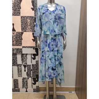 Đầm và áo khoác chiffon hoa R&M RICHARDS