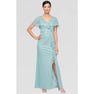 Đầm dạ hội kim tuyến đính cườm trúc vnxk dư SLNY
