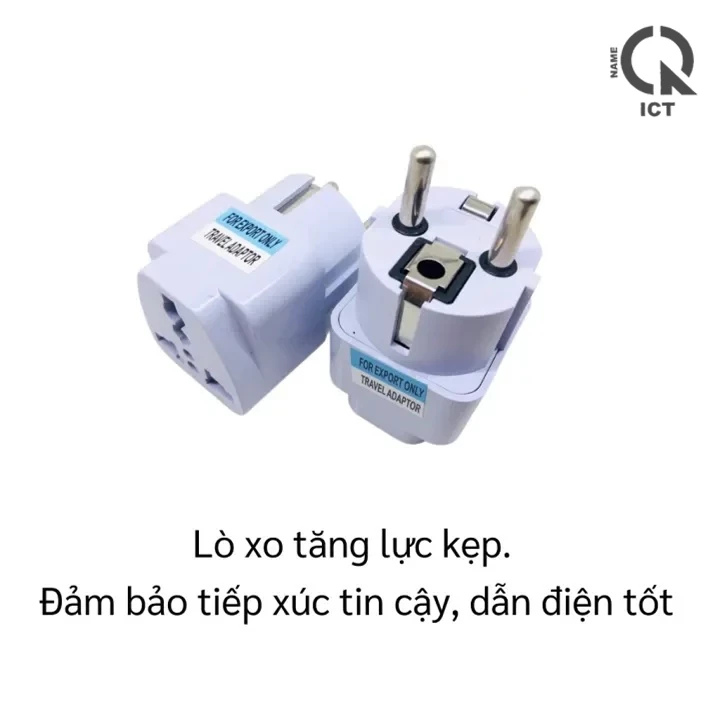 【Bảo hành 3 năm miễn phí】 Ổ Chuyển Đổi Phích Cắm Từ 3 Chân Sang 2-nhỏ gọn tiện lợi khi đi du lịch 10A | 2500W